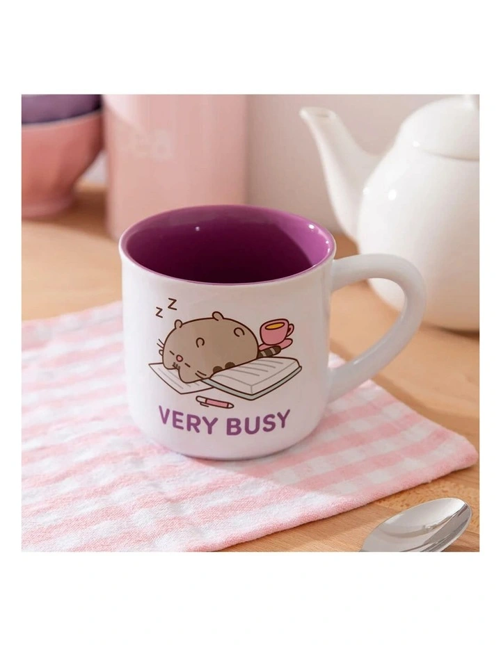 Stoneware I'm Busy Mug 11cm in Aqua image 4