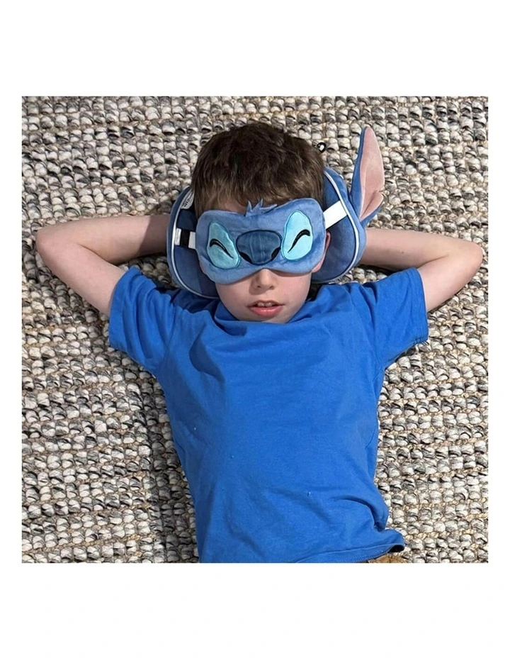 Stitch: Travel Pillow and Eye Mask Set with Cushion (3 years+) in Blue image 5