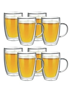 Bialetti Double Wall Capri Glasses - 350ml x 8