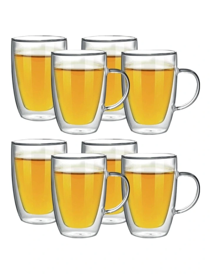 Bialetti Double Wall Capri Glasses - 350ml x 8 image 1