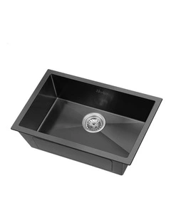 Kitchen Sink Stainless Steel Drop in Flush Under Mount 700X450MM Black