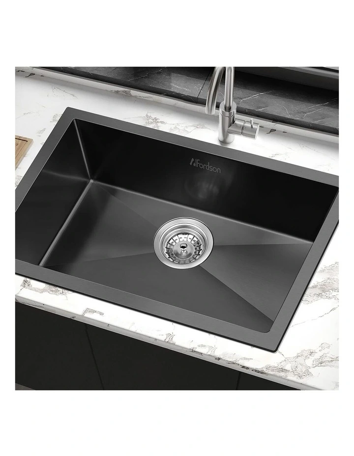Kitchen Sink Stainless Steel Drop in Flush Under Mount 700X450MM Black image 7