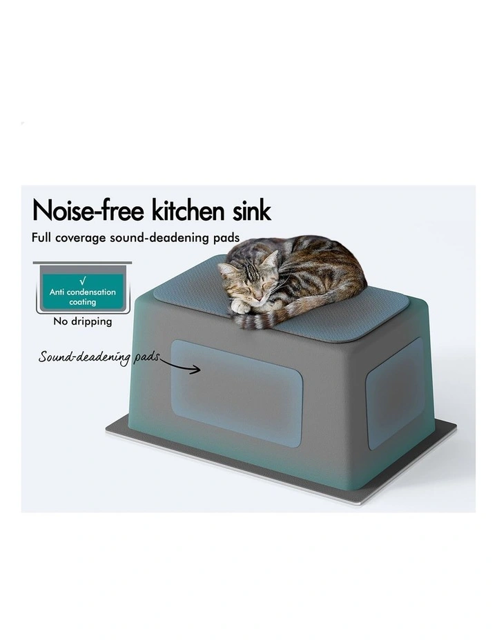 Kitchen Sink Stainless Steel Drop in Flush Under Mount Bowl 450X300MM image 4