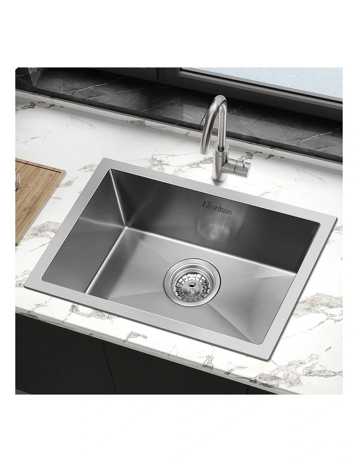 Kitchen Sink Stainless Steel Drop in Flush Under Mount Bowl 450X300MM image 5