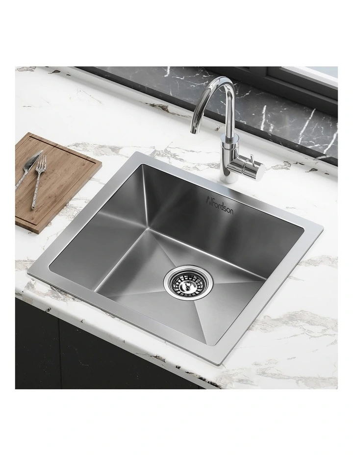 Kitchen Sink Stainless Steel Drop in Flush Under Mount Bowl 440X440MM image 2