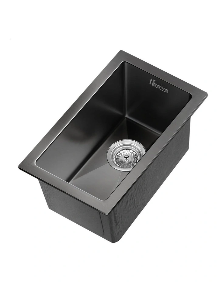 Kitchen Sink Stainless Steel Drop in Flush Under Mount 250X450MM Black image 1