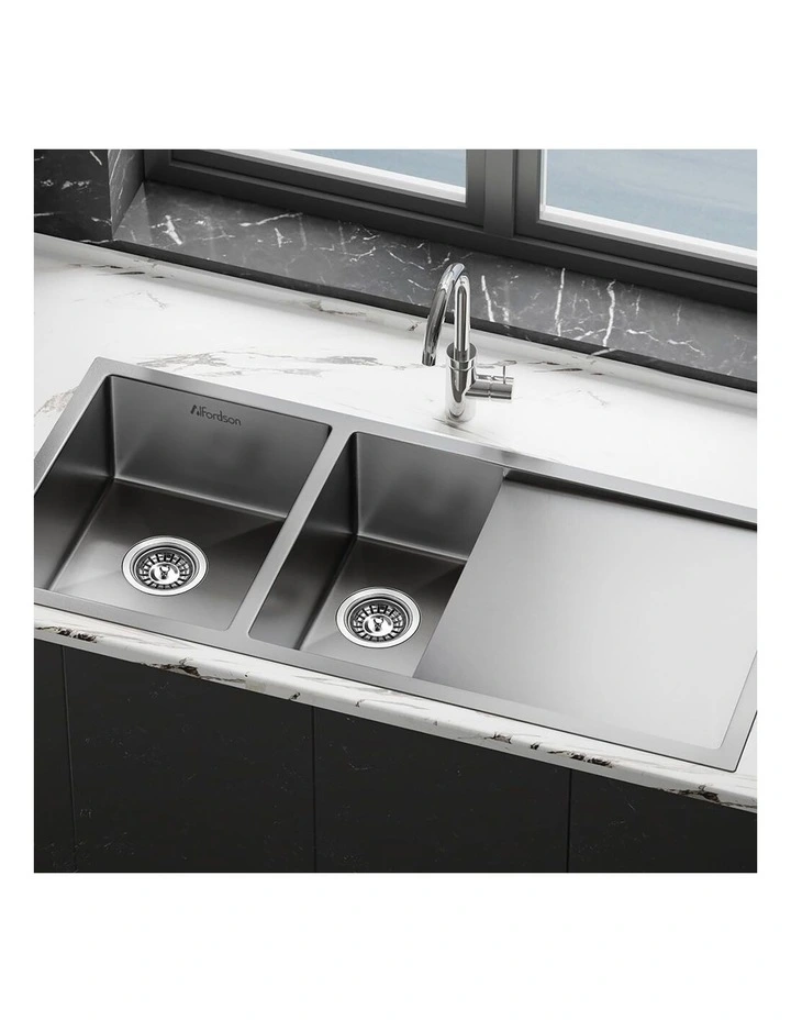 Kitchen Sink Stainless Steel Drop in Flush Under Mount Bowl 1000X450MM image 4