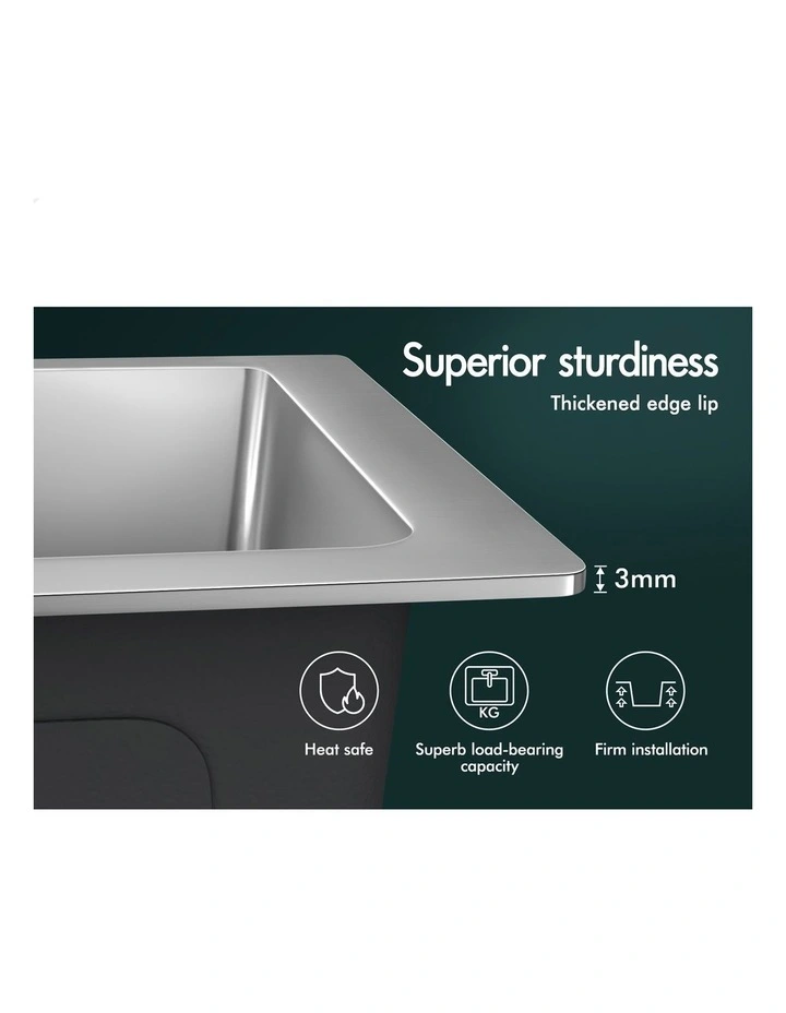 Kitchen Sink Basin Stainless Steel Under Mount Double Bowl 810X500MM image 4