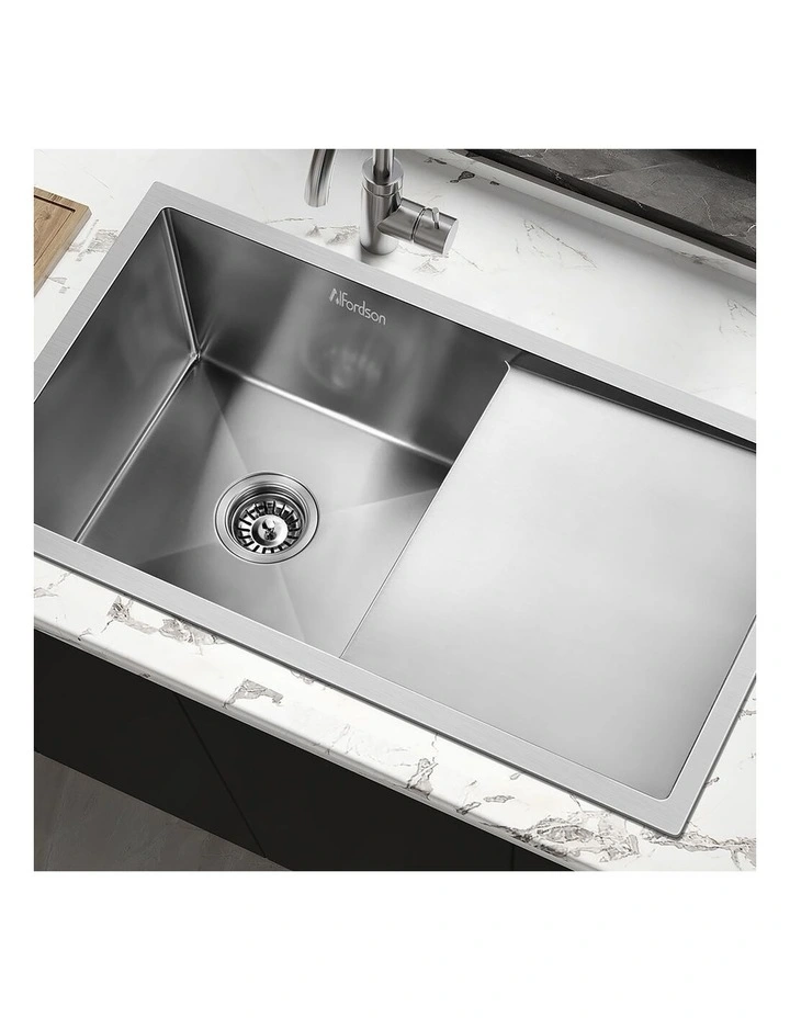 Kitchen Sink Stainless Steel Drop in Flush Under Mount Basin 870X450MM image 6