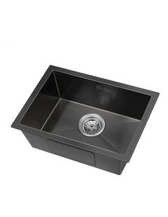 Kitchen Sink Stainless Steel Drop in Flush Under Mount 450X300MM Black