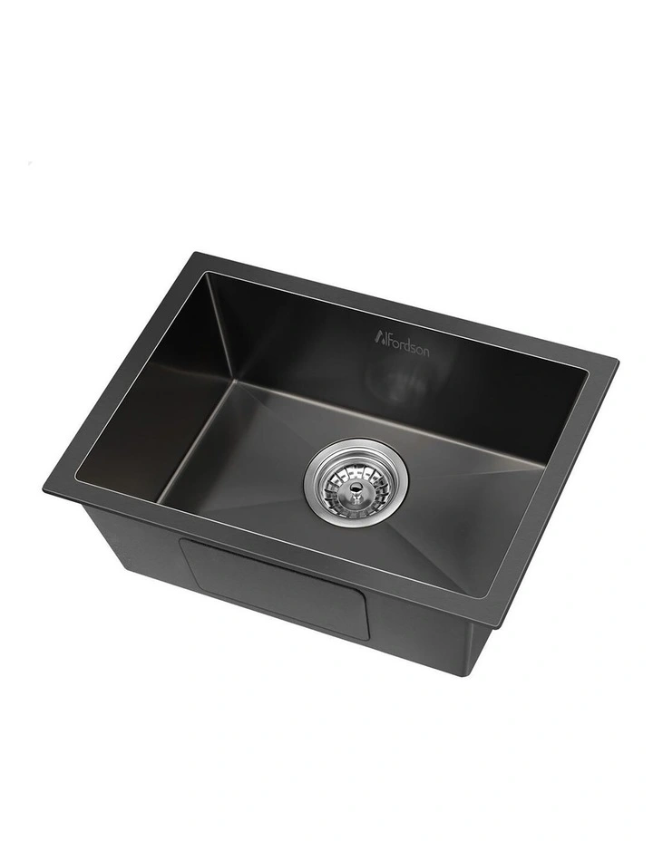 Kitchen Sink Stainless Steel Drop in Flush Under Mount 450X300MM Black image 1