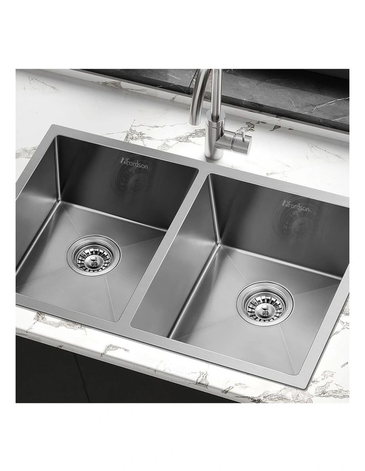 Kitchen Sink Stainless Steel Drop in Flush Under Mount Basin 770X450MM image 4