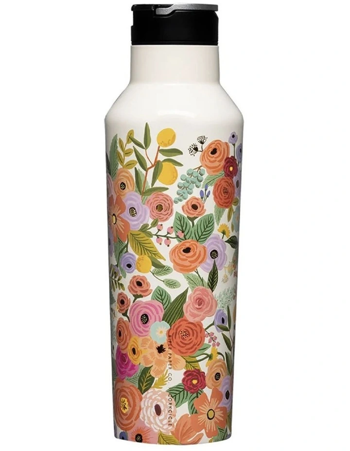 Corkcicle Sport Canteen - 600ml Rifle Paper - Garden Party Cream image 1