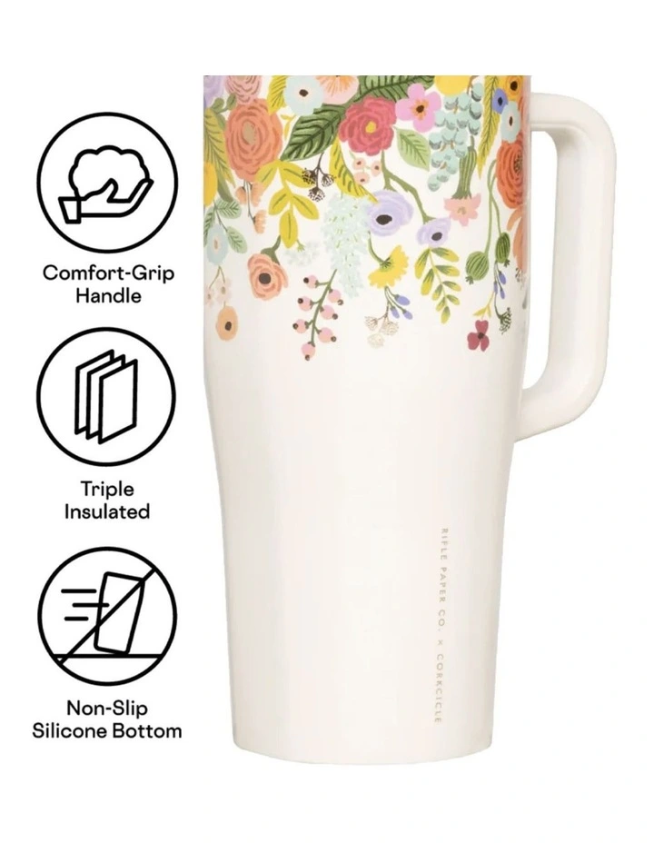 Corkcicle Cruiser - 1.2ltr Rifle Paper - Garden Party Cream image 2