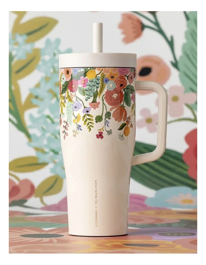 Corkcicle Cruiser - 1.2ltr Rifle Paper - Garden Party Cream image 3