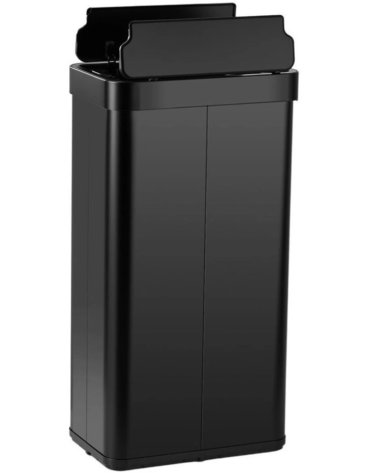 Oikiture 75L Motion Sensor Bin Stainless Steel Automatic Rubbish Trash Can Black image 2
