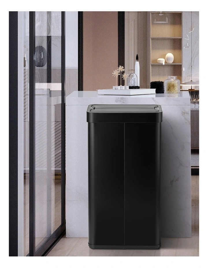 Oikiture 75L Motion Sensor Bin Stainless Steel Automatic Rubbish Trash Can Black image 7