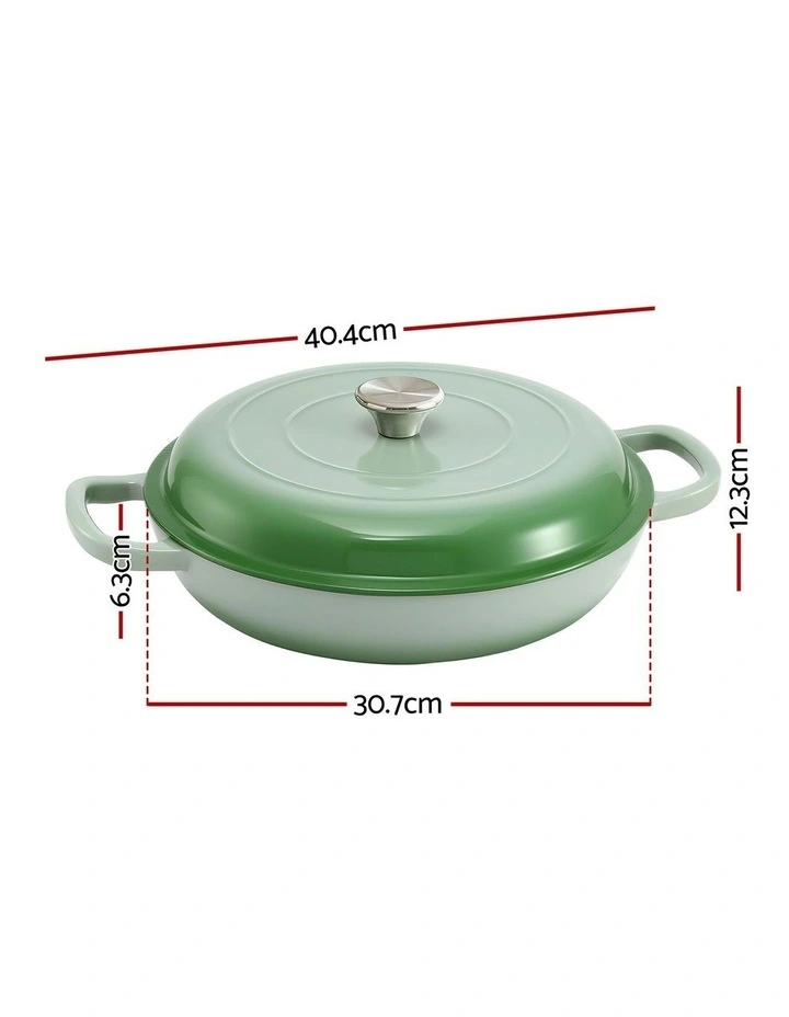5-Star Chef 3.3L Enameled Cast Iron Dutch Oven Pot with Lid for Sourdough Bread Baking image 3
