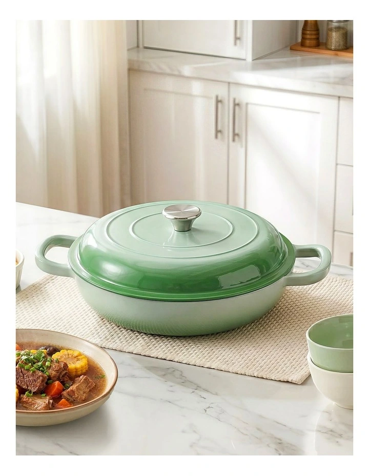 5-Star Chef 3.3L Enameled Cast Iron Dutch Oven Pot with Lid for Sourdough Bread Baking image 4