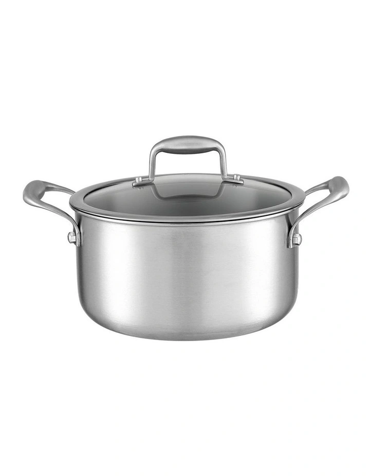 5-Star Chef 4.5L 24cm Stainless Steel Dutch Oven Pot with Lid and Stay-Cool Handle image 1