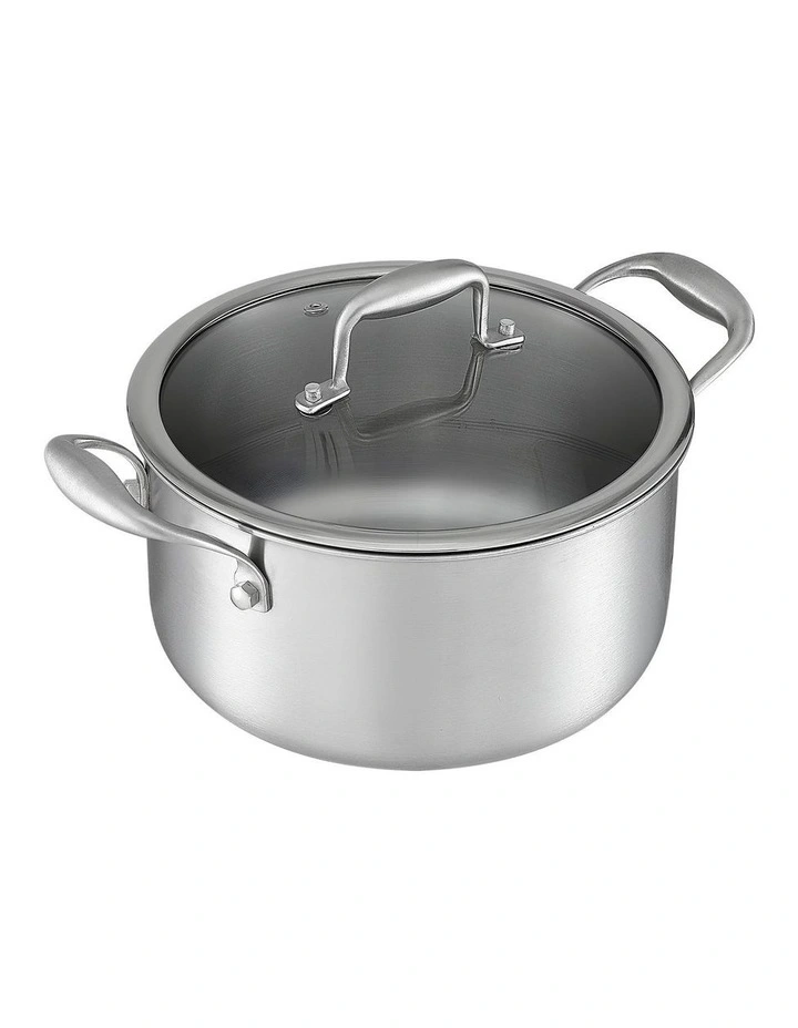 5-Star Chef 4.5L 24cm Stainless Steel Dutch Oven Pot with Lid and Stay-Cool Handle image 2