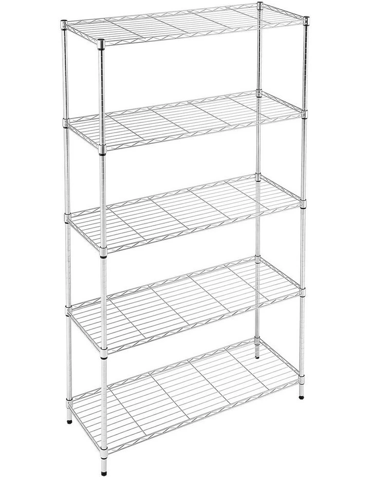 Artiss 5-Tier Kitchen Rack Shelf Shelving 90x35x182CM Adjustable Metal Storage Shelves image 3