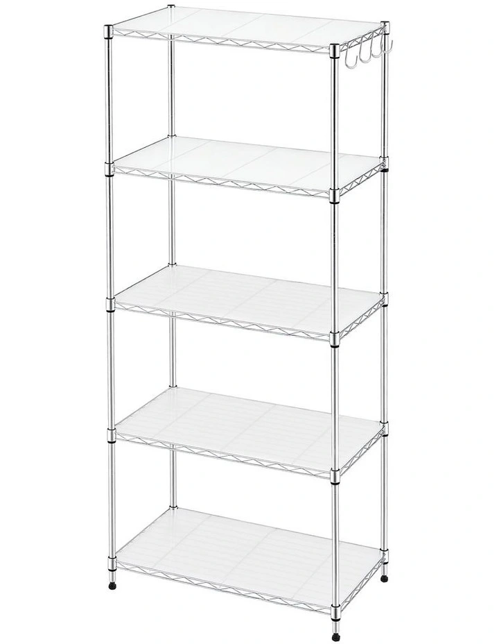 Artiss 5-Tier Kitchen Rack Shelf Shelving Unit 60x35x150CM Adjustable Metal Storage Shelves Silver image 3