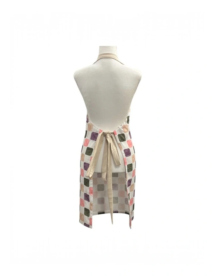 Joya Checkered Apron 83x68x0.2cm Pink Purple Multi image 2