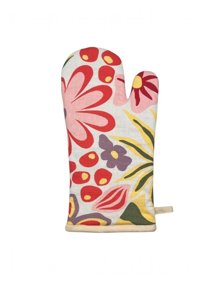 Charmie Oven Mitt 2pk 19x35x2cm Yellow Floral Multi image 2