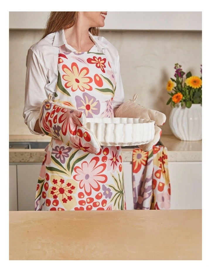 Charmie Oven Mitt 2pk 19x35x2cm Yellow Floral Multi image 4