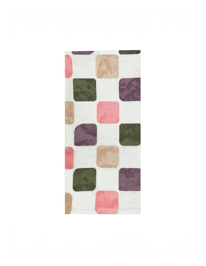 Joya 2 Pack Tea Towels 50x70x0.2cm Pink Cream Multi image 2