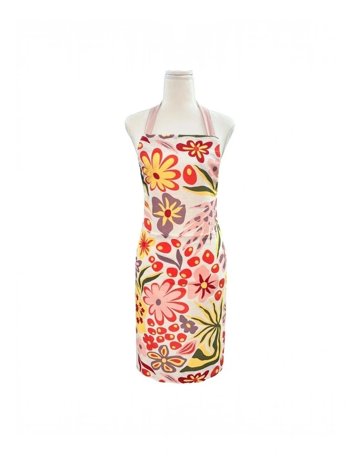 Charmie Floral Apron 83x68x0.2cm Pink Multi image 1