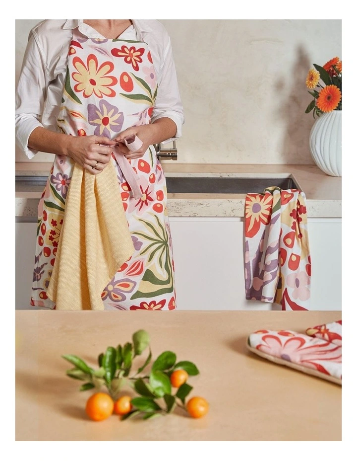 Charmie Floral Apron 83x68x0.2cm Pink Multi image 3