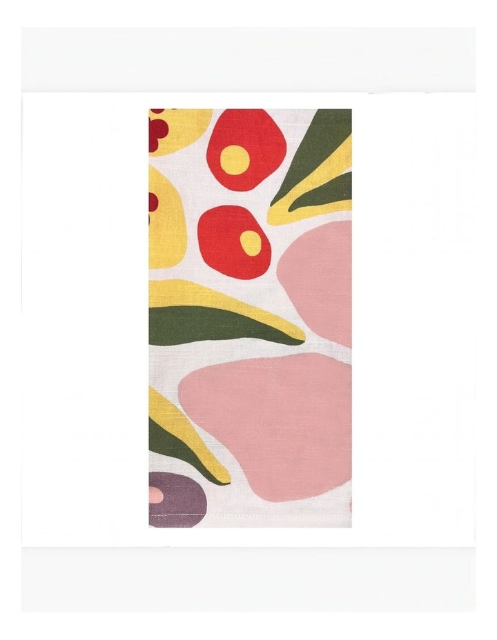 Charmie 2 Pack Tea Towels 50x70x0.2cm Floral Yellow Multi image 2