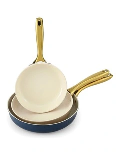 5-star Chef Frying Pan 3PCS Shades Frypan Set Ceramic Coating Multi Colour