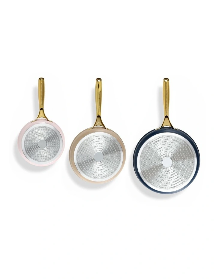 5-star Chef Frying Pan 3PCS Shades Frypan Set Ceramic Coating Multi Colour image 2