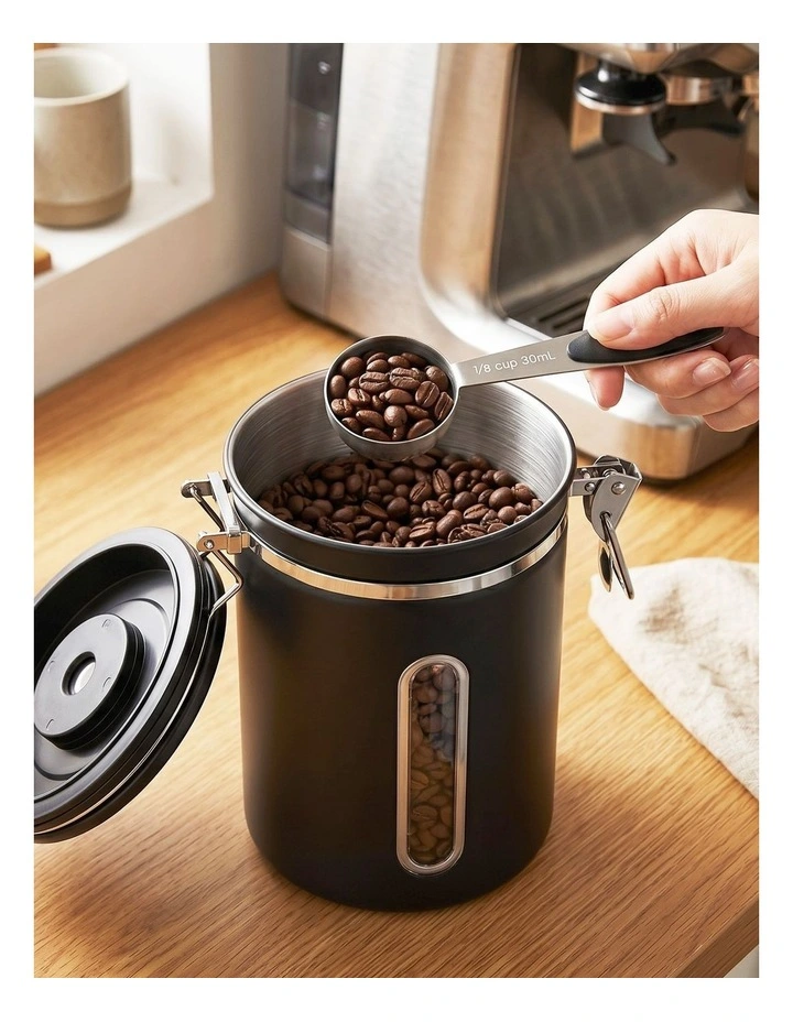5-Star Chef 1.8L Stainless Steel Coffee Bean Storage Container Coffee Canister image 4