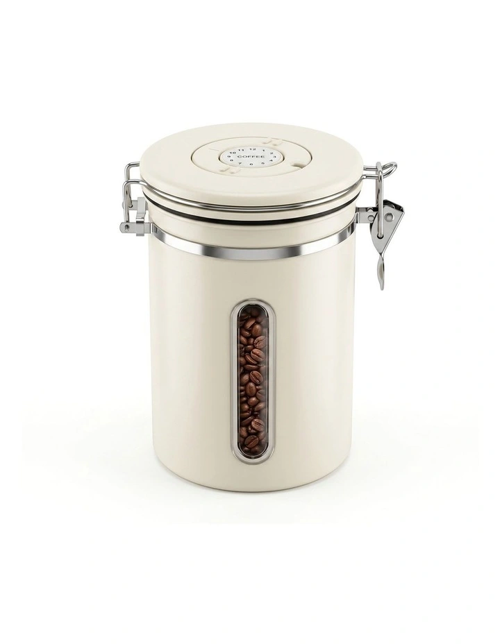 5-Star Chef 1.8L Stainless Steel Coffee Bean Storage Container Coffee Canister image 3
