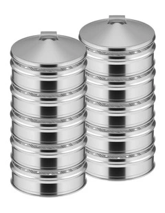 SOGA 2X 25cm 5 Tier Stainless Steel Food Steamer with Lid