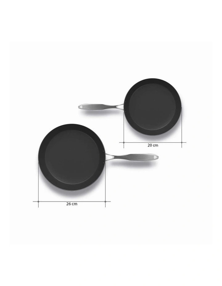 SOGA Stainless Steel Non-Stick Induction Fry Pan Set 20cm & 26cm image 6