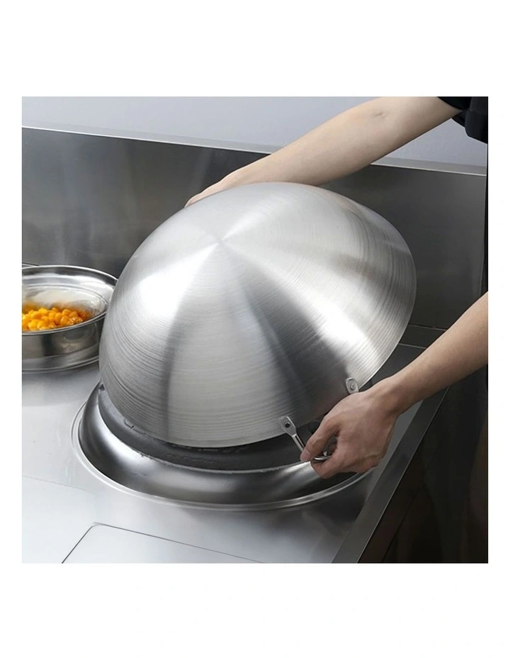 SOGA Stainless Steel Cooking Wok 50cm 2 Handles image 5