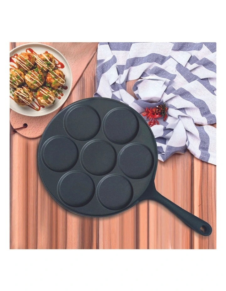 SOGA Cast Iron Takoyaki Fry Pan 23cm image 2