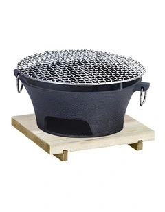 SOGA Large Cast Iron Round Charcoal Table Grill