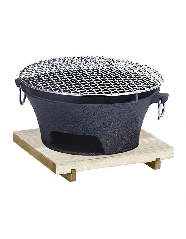 SOGA Large Cast Iron Round Charcoal Table Grill image 1