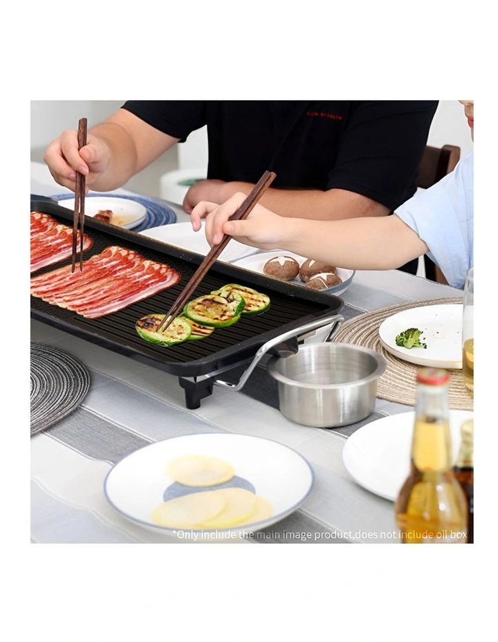 SOGA 2 Pack 68cm 2-in-1 Electric BBQ Grill Plates with Removable Stainless Steel Hot Pots image 7