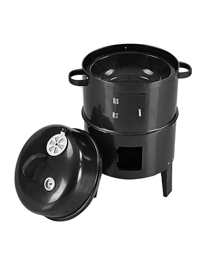 SOGA 2 Pack 3-in-1 Outdoor Charcoal BBQ Grills and Smokers image 2