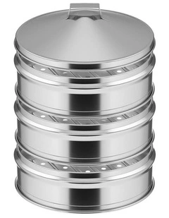 SOGA 25cm 3 Tier Stainless Steel Food Steamer with Lid