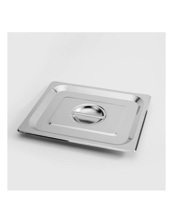 SOGA 2 Pack Stainless Steel Gastronorm Pans 1/2 65mm Deep with Lids image 4