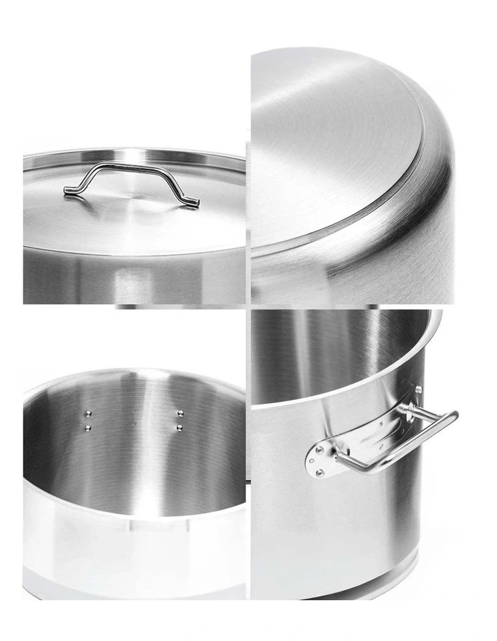 SOGA 18/10 Stainless Steel 14L Stock Pot Without Lid image 4