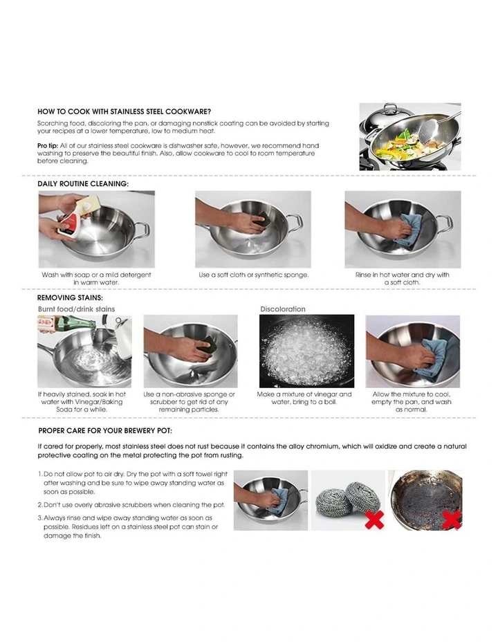 SOGA 18/10 Stainless Steel 14L Stock Pot Without Lid image 7